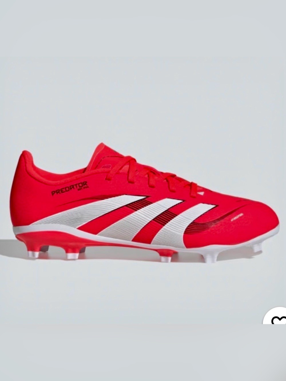 adidas Kids Predator Soccer Sneakers/ Bright Red with White Stripes size 12K NWT